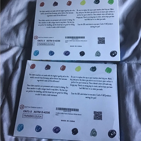 Crafts For All 12 pack fabric clothes markers Lot of two NWT - Picture 5 of 6